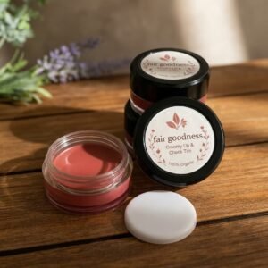 Fair Goodness Lip & Cheek Tint | Natural Rosy Glow Cream Tint | For Soft, Fresh & Radiant Lips and Cheeks | 15g