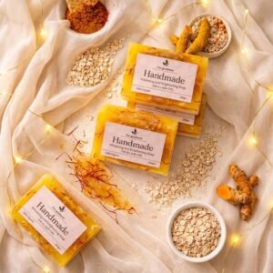 Fair Goodness Saffron & Oats Handmade Soap | Gentle Cleansing Bathing Bar | For Soft, Fresh & Healthy-Looking Skin | 100g