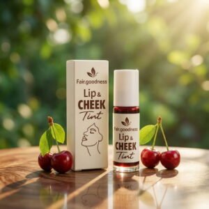 Fair Goodness Lip & Cheek Tint | Cherry & Beetroot Infused Tint | For Natural Rosy Glow on Lips & Cheeks | 10ml
