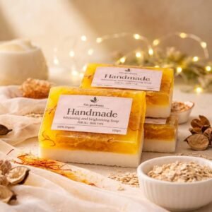 Fair Goodness Saffron & Oats Handmade Soap | Gentle Cleansing Bathing Bar | For Soft, Fresh & Healthy-Looking Skin | 100g